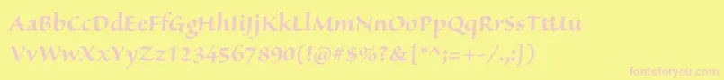SanvitoproBolddisp Font – Pink Fonts on Yellow Background