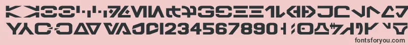 GalacticBasic Font – Black Fonts on Pink Background