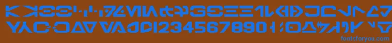 GalacticBasic Font – Blue Fonts on Brown Background