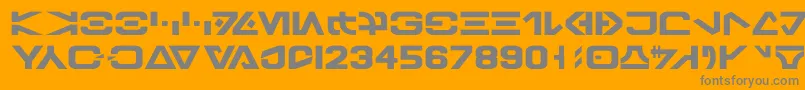 GalacticBasic Font – Gray Fonts on Orange Background