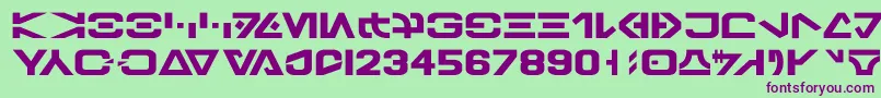 GalacticBasic Font – Purple Fonts on Green Background