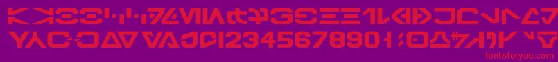 GalacticBasic Font – Red Fonts on Purple Background