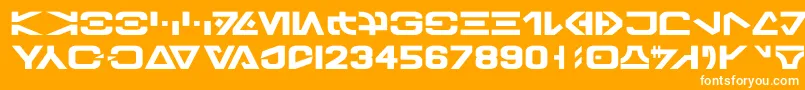 GalacticBasic Font – White Fonts on Orange Background