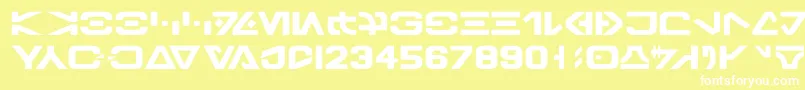 GalacticBasic Font – White Fonts on Yellow Background