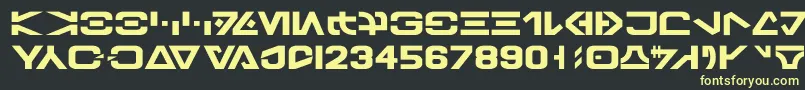 GalacticBasic Font – Yellow Fonts on Black Background