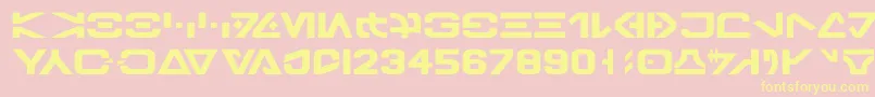 GalacticBasic Font – Yellow Fonts on Pink Background