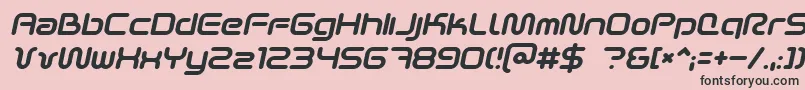 SciFied2002Italic Font – Black Fonts on Pink Background