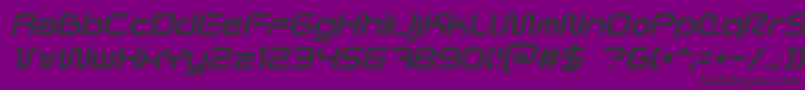 Шрифт SciFied2002Italic – чёрные шрифты на фиолетовом фоне
