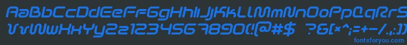 Police SciFied2002Italic – polices bleues sur fond noir