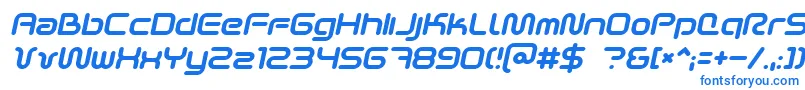 Police SciFied2002Italic – polices bleues sur fond blanc