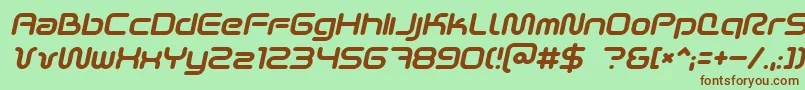 Więcej informacji o czcionce SciFied2002Italic Czcionka SciFied2002Italic – brązowe czcionki na zielonym tle