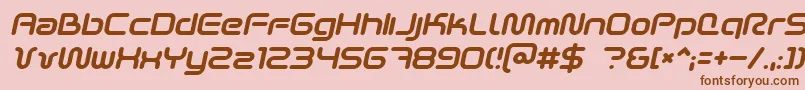SciFied2002Italic Font – Brown Fonts on Pink Background