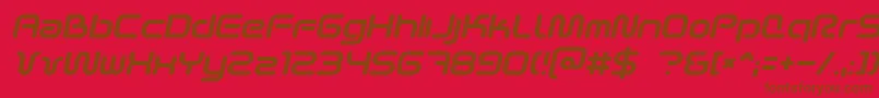 SciFied2002Italic Font – Brown Fonts on Red Background