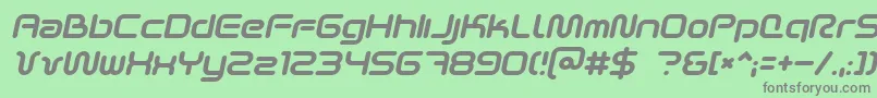 Шрифт SciFied2002Italic – серые шрифты на зелёном фоне