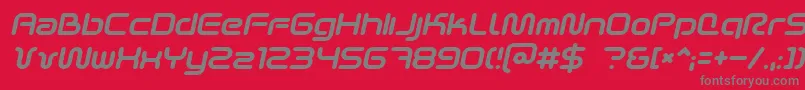 SciFied2002Italic Font – Gray Fonts on Red Background