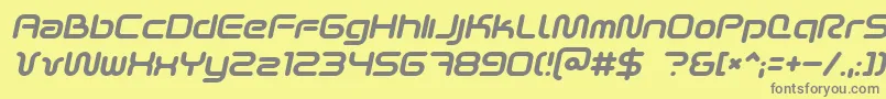 SciFied2002Italic Font – Gray Fonts on Yellow Background