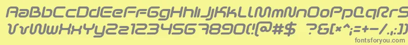 fuente SciFied2002Italic – Fuentes Grises Sobre Fondo Amarillo