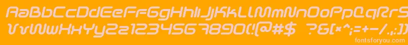 SciFied2002Italic Font – Pink Fonts on Orange Background