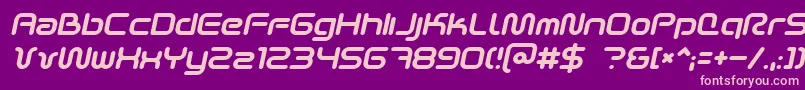 SciFied2002Italic Font – Pink Fonts on Purple Background