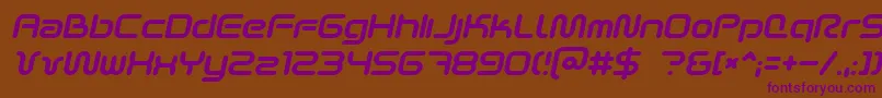 SciFied2002Italic Font – Purple Fonts on Brown Background