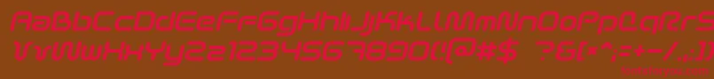 SciFied2002Italic Font – Red Fonts on Brown Background