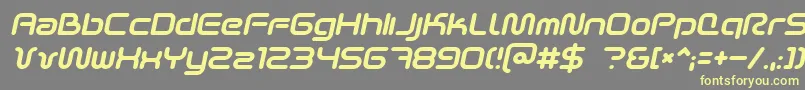 SciFied2002Italic Font – Yellow Fonts on Gray Background