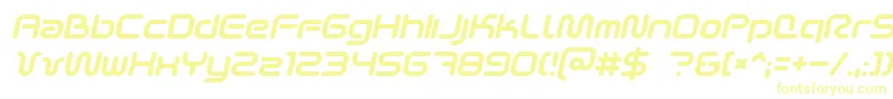 Шрифт SciFied2002Italic – жёлтые шрифты