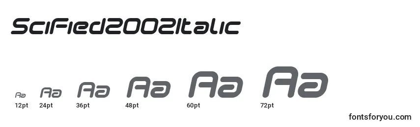 SciFied2002Italic Font Sizes