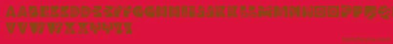 Alfavita-fontti – ruskeat fontit punaisella taustalla