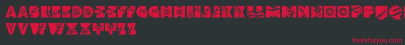Alfavita Font – Red Fonts on Black Background
