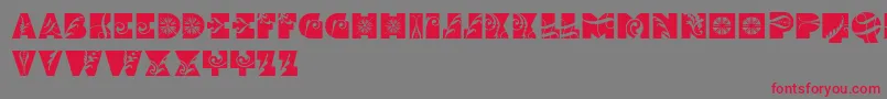 Alfavita Font – Red Fonts on Gray Background