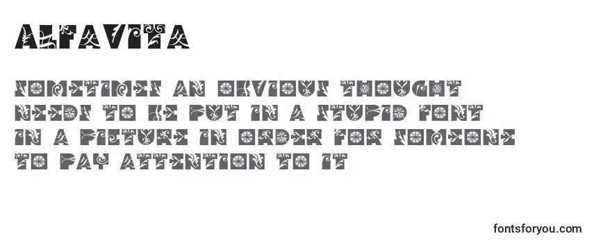 Review of the Alfavita Font