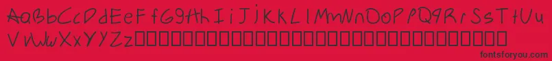 HandwrittenSerialKiller Font – Black Fonts on Red Background