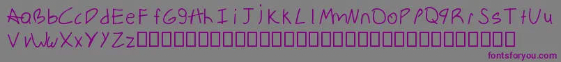 HandwrittenSerialKiller Font – Purple Fonts on Gray Background