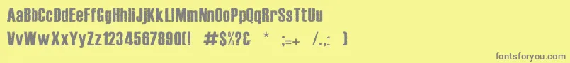 FollowStorm Font – Gray Fonts on Yellow Background