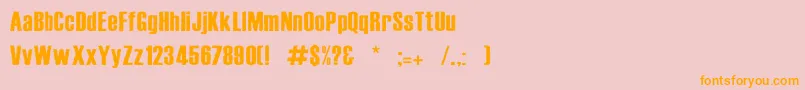 FollowStorm Font – Orange Fonts on Pink Background