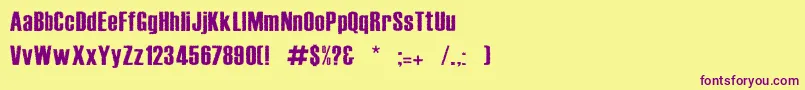 FollowStorm Font – Purple Fonts on Yellow Background