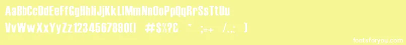FollowStorm Font – White Fonts on Yellow Background
