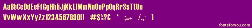 FollowStorm Font – Yellow Fonts on Purple Background