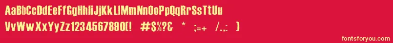 FollowStorm Font – Yellow Fonts on Red Background