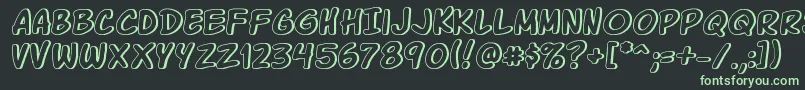 KomikaGlaze Font – Green Fonts on Black Background