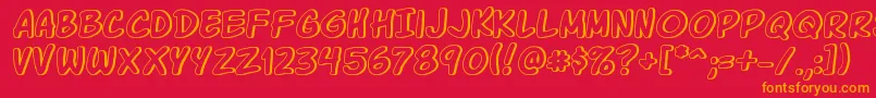 KomikaGlaze Font – Orange Fonts on Red Background