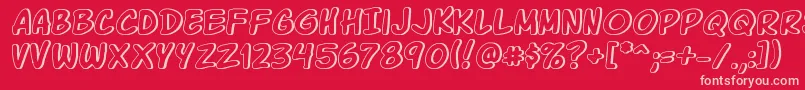 KomikaGlaze Font – Pink Fonts on Red Background