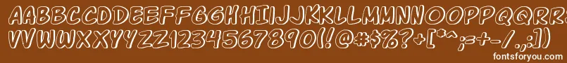 KomikaGlaze Font – White Fonts on Brown Background