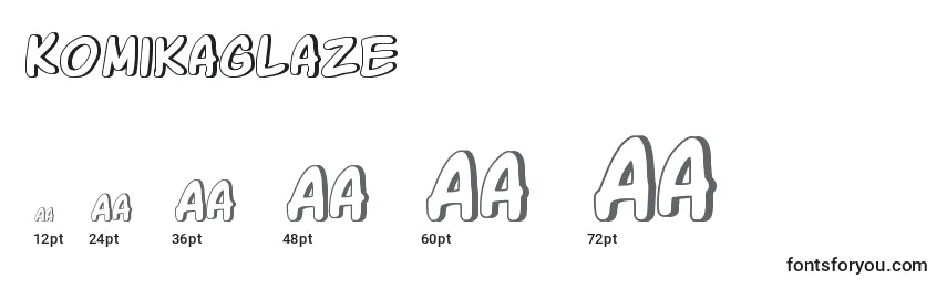 Размеры шрифта KomikaGlaze