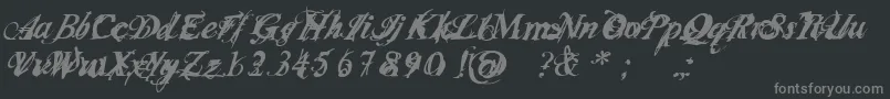 InfiltraceItalic-Schriftart – Graue Schriften auf schwarzem Hintergrund