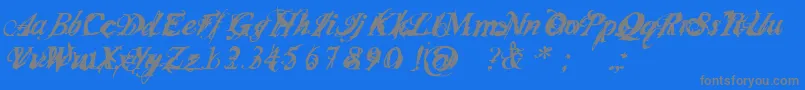InfiltraceItalic Font – Gray Fonts on Blue Background