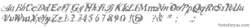フォントInfiltraceItalic – 白い背景に灰色の文字