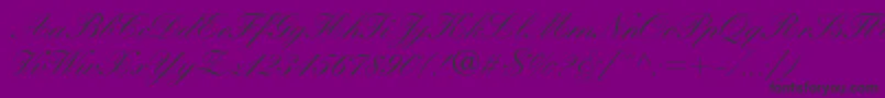 KuenstlerscriptltstdMedium Font – Black Fonts on Purple Background