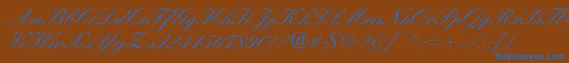 More about KuenstlerscriptltstdMedium Font KuenstlerscriptltstdMedium Font – Blue Fonts on Brown Background